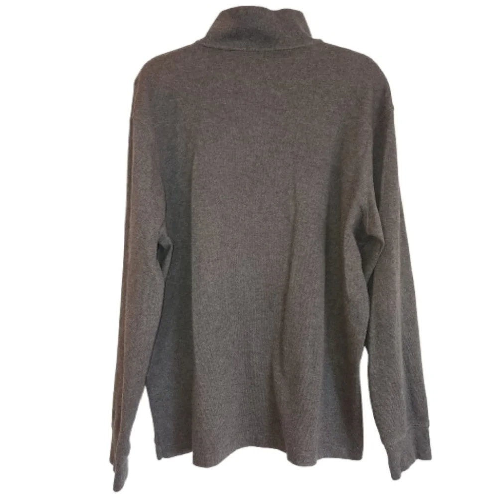 Polo Ralph Lauren Estate Rib Charcoal 1/4 Zip Size XL Multicolored Pony Soft